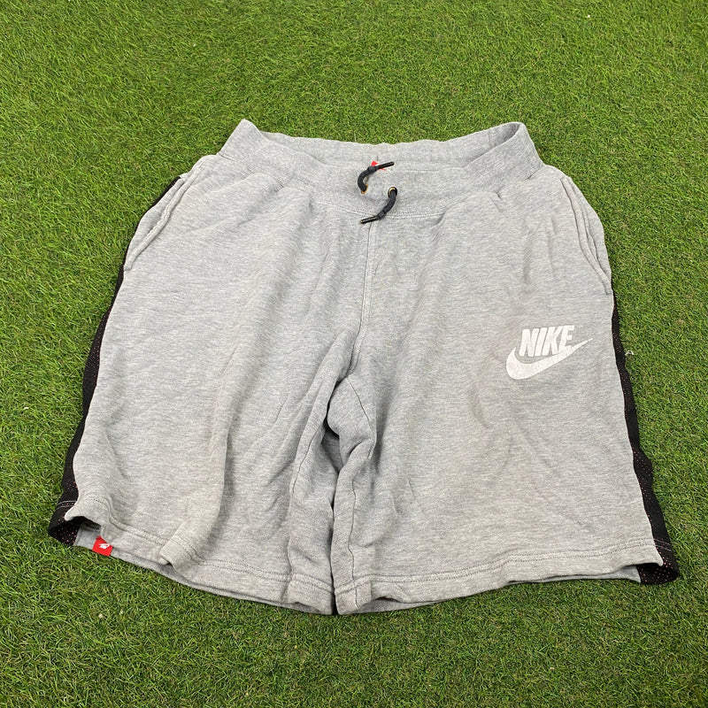 Vintage Nike Cotton Shorts Grey Medium