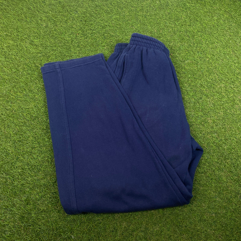 Vintage Nike Wide Leg Cotton Joggers Blue Medium