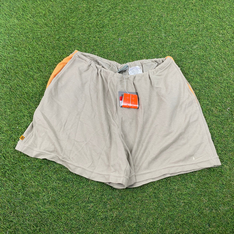 Vintage Nike Lounge Shorts Brown Large