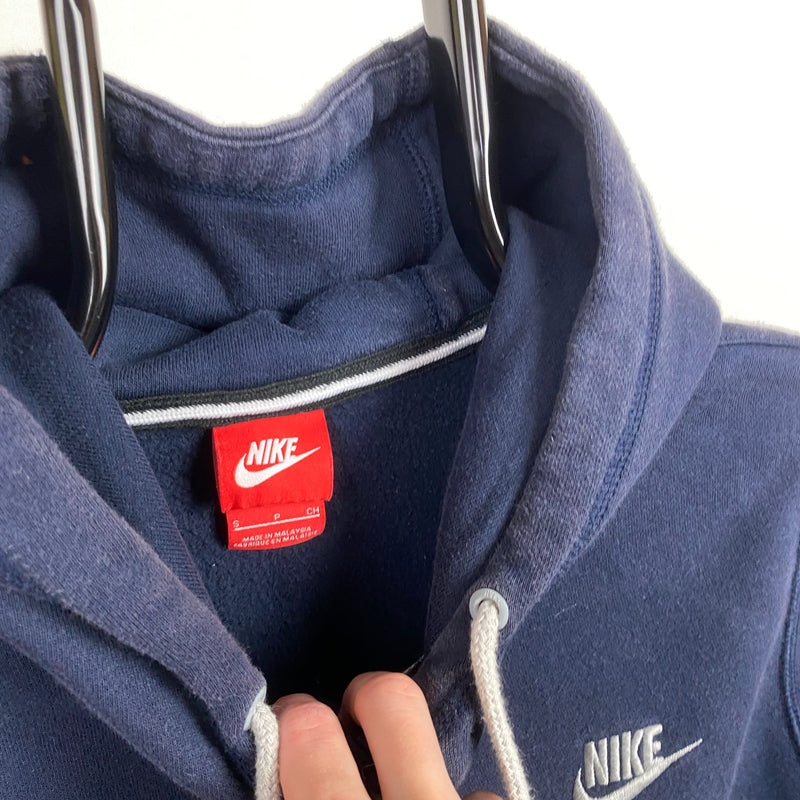 Vintage Nike Sleeveless Hoodie Blue Small