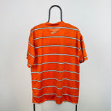 Vintage Nike Striped T-Shirt Orange Large