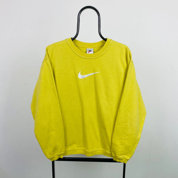 Vintage Nike Sweatshirt Yellow Medium