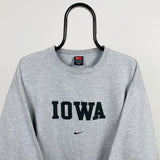 Vintage Nike Iowa Sweatshirt Grey XXL