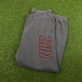 Vintage Nike Wide Leg Cotton Joggers Grey Medium