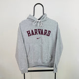 Vintage Nike Harvard Hoodie Grey Small