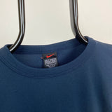 Vintage Nike Football Shirt T-Shirt Blue Medium