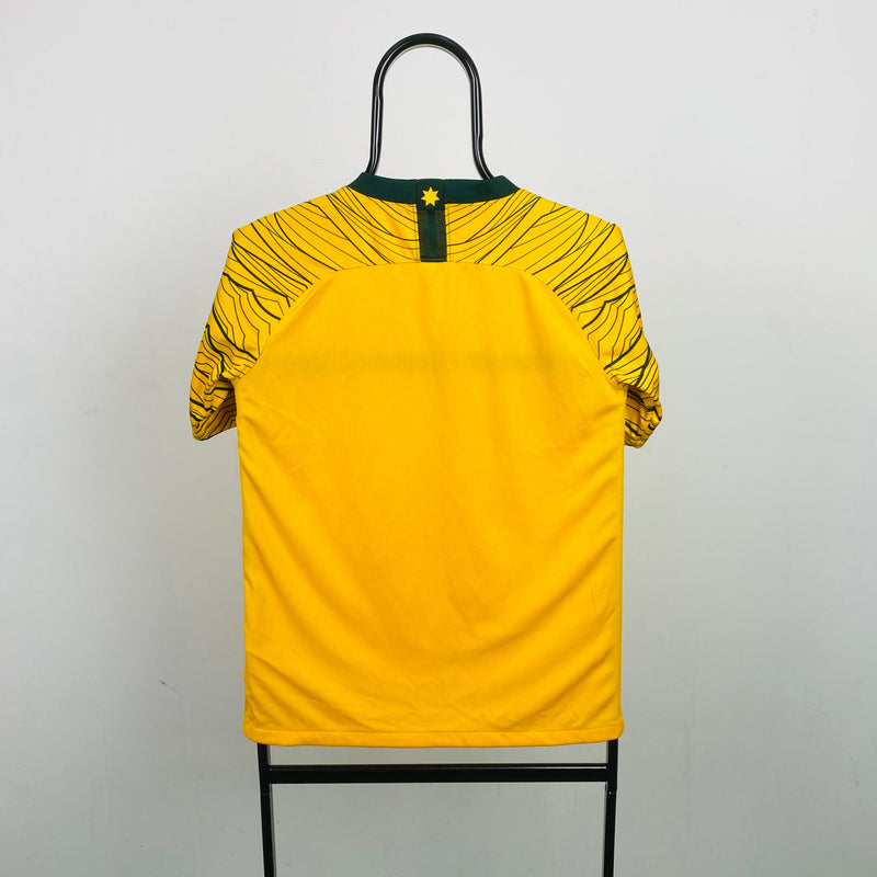 Vintage Nike Australia Football Shirt T-Shirt Yellow Small