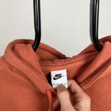 Vintage Nike Centre Swoosh Hoodie Pink XS