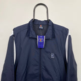 Vintage Nike Court Windbreaker Jacket Blue Small/Medium