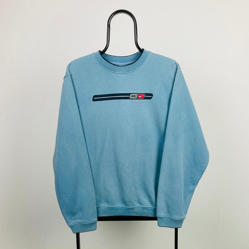 Vintage Nike Sweatshirt Blue Small