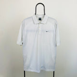 Vintage Nike Dri-Fit Polo Shirt T-Shirt White XL