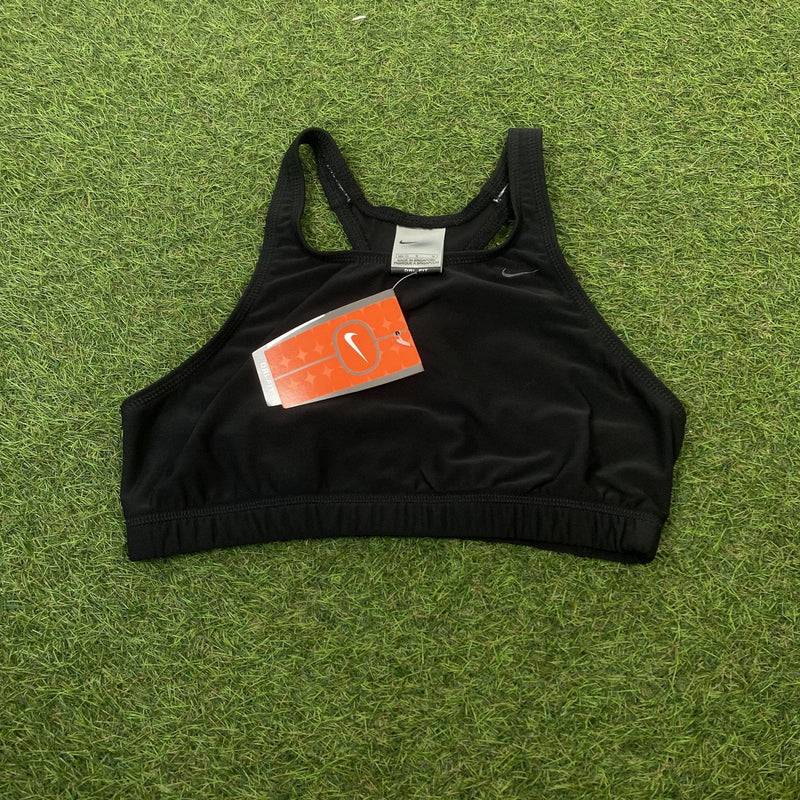 Vintage Nike Loungewear Bra And Shorts Black Small/Medium