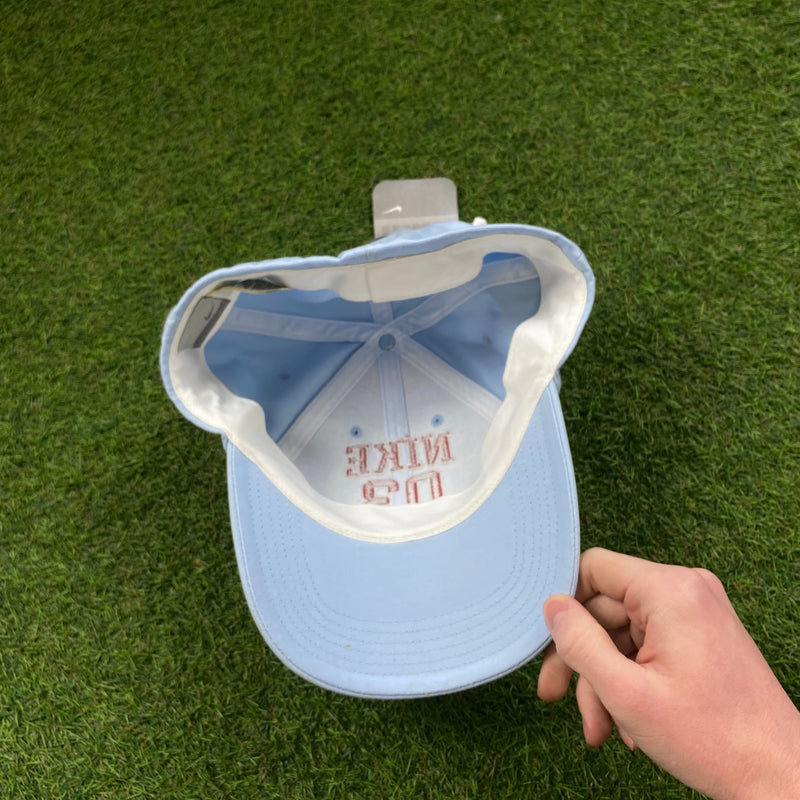 Vintage Nike Spell Out Hat Baby Blue