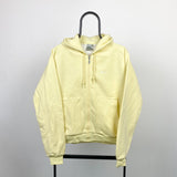 Vintage Nike Zip Hoodie Yellow Large