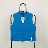 Vintage Nike Reversible Fleece Gilet Jacket Baby Blue XS