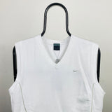 Vintage Nike Sweater Vest Sweatshirt White Small