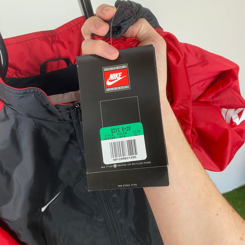 Vintage Nike Windbreaker Jacket Black Small/Medium