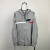 Vintage Nike Zip Up Hoodie Grey XL