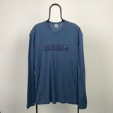 Vintage Nike Long Sleeve T-Shirt Blue XXL