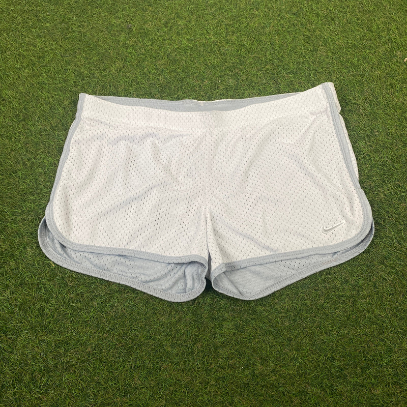 Vintage Nike Mesh Shorts White Medium