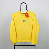 Vintage Nike Cropped Sweatshirt Yellow XXS