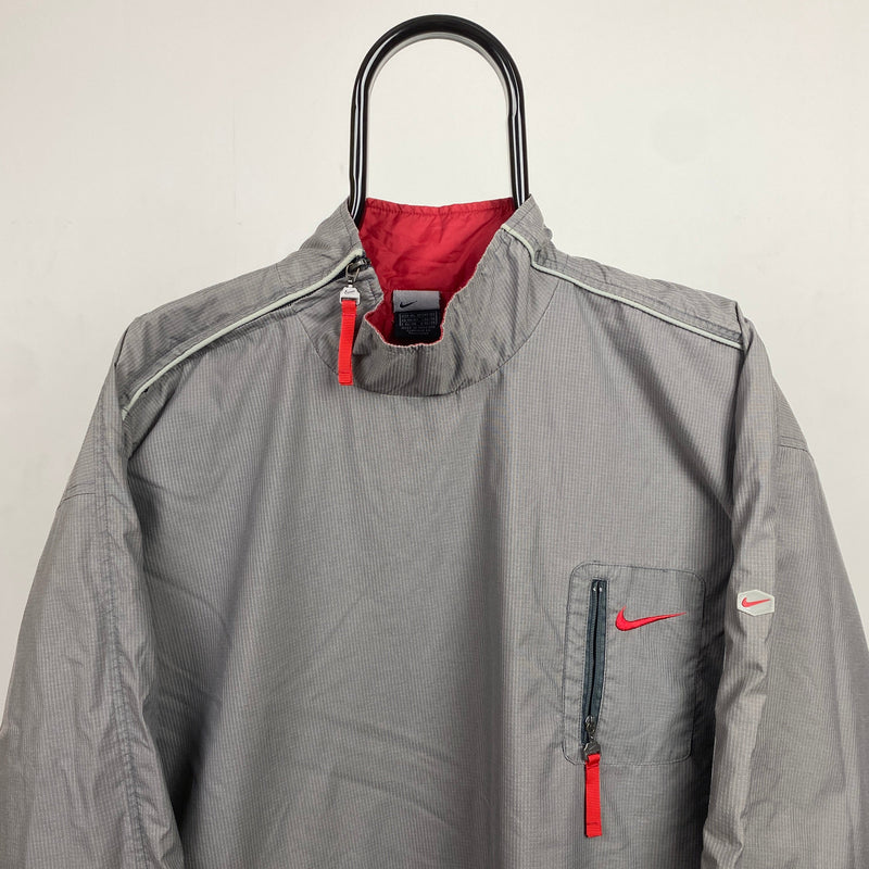 Vintage Nike Hex Side Winder Windbreaker Jacket Grey XL