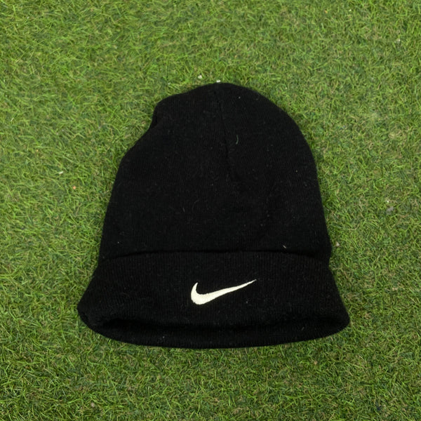 Vintage Nike Beanie Hat Black