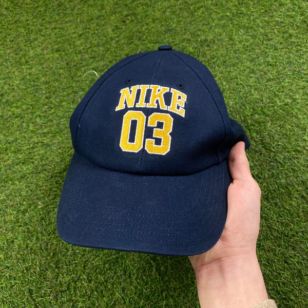 Vintage Nike Spell Out Hat Blue