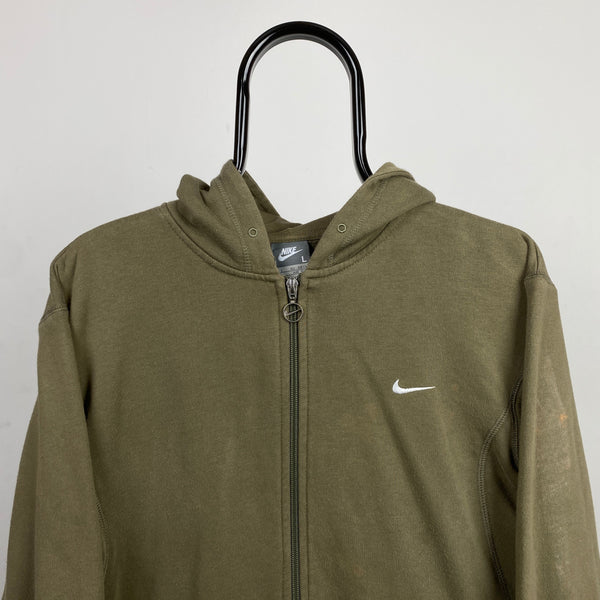 Vintage Nike Zip Hoodie Brown XS