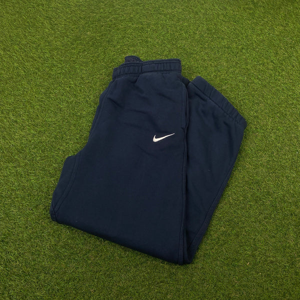 Vintage Nike Wide Leg Cotton Joggers Blue XS