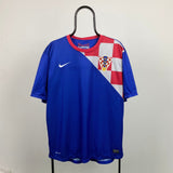 Vintage Nike Croatia Football Shirt T-Shirt Blue XL