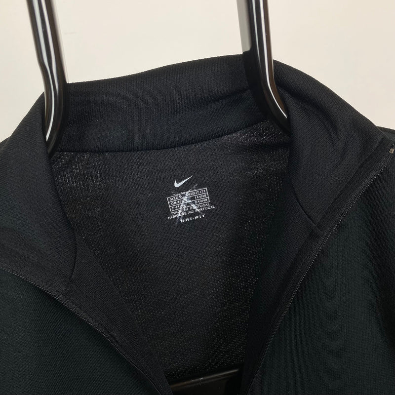 Vintage Nike Dri-Fit 1/4 Zip Sweatshirt Black Small