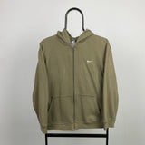 Vintage Nike Zip Hoodie Brown XS