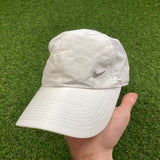 Vintage Nike Metal Swoosh Hat White