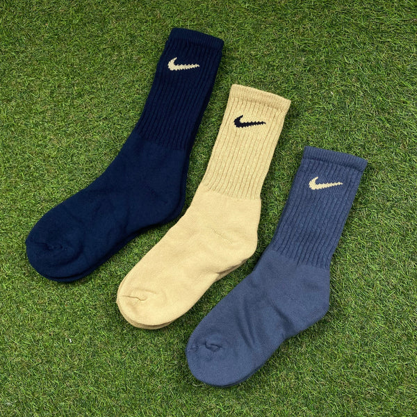 Vintage Nike Socks 3 Pack Brown