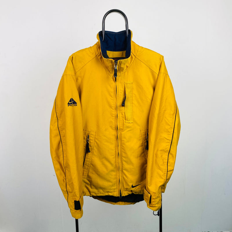 Vintage Nike ACG Waterproof Coat Jacket Yellow Small