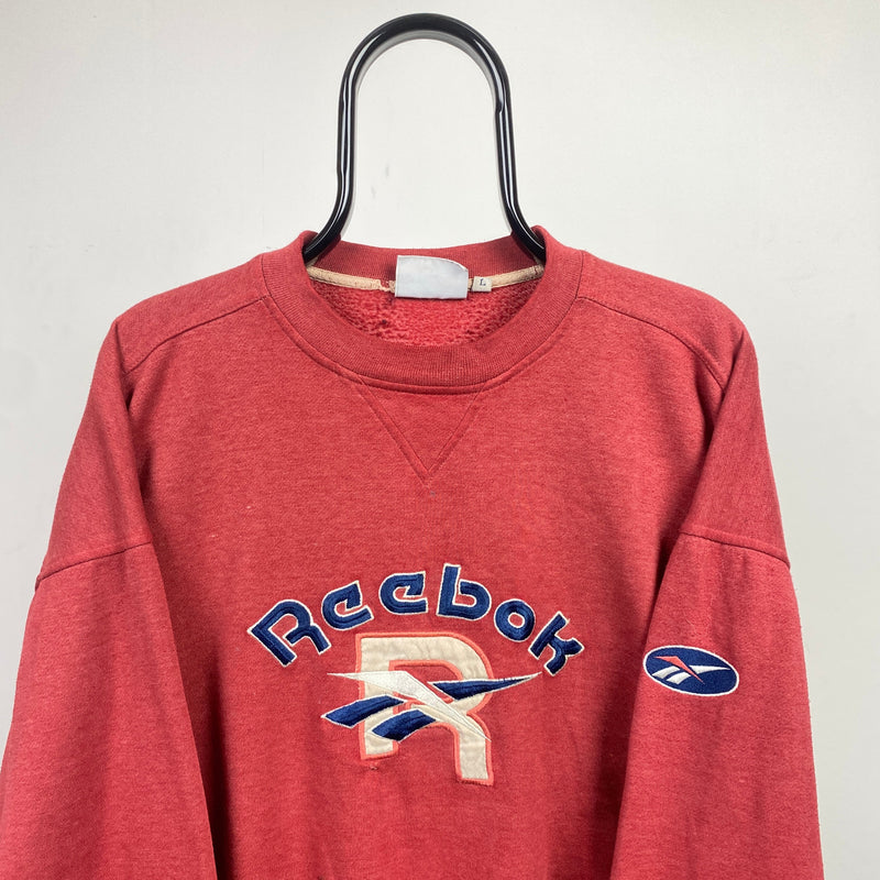 Retro Reebok Sweatshirt Red Large