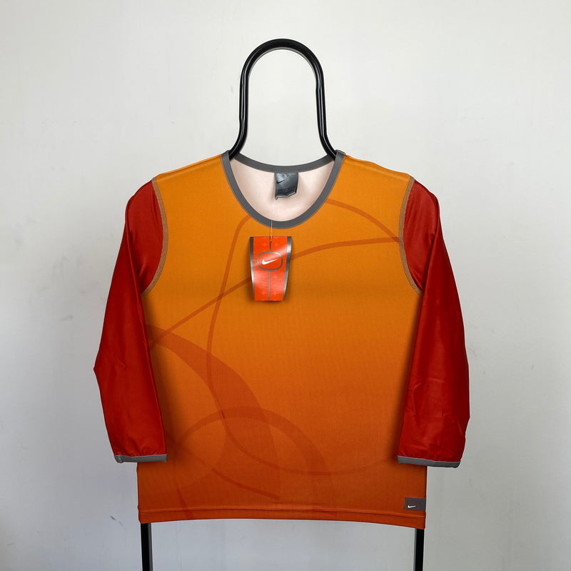 Vintage Nike Womens Gym T-Shirt Orange XS