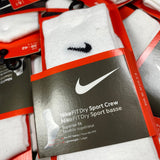 Vintage Nike Crew Fit Socks White Black