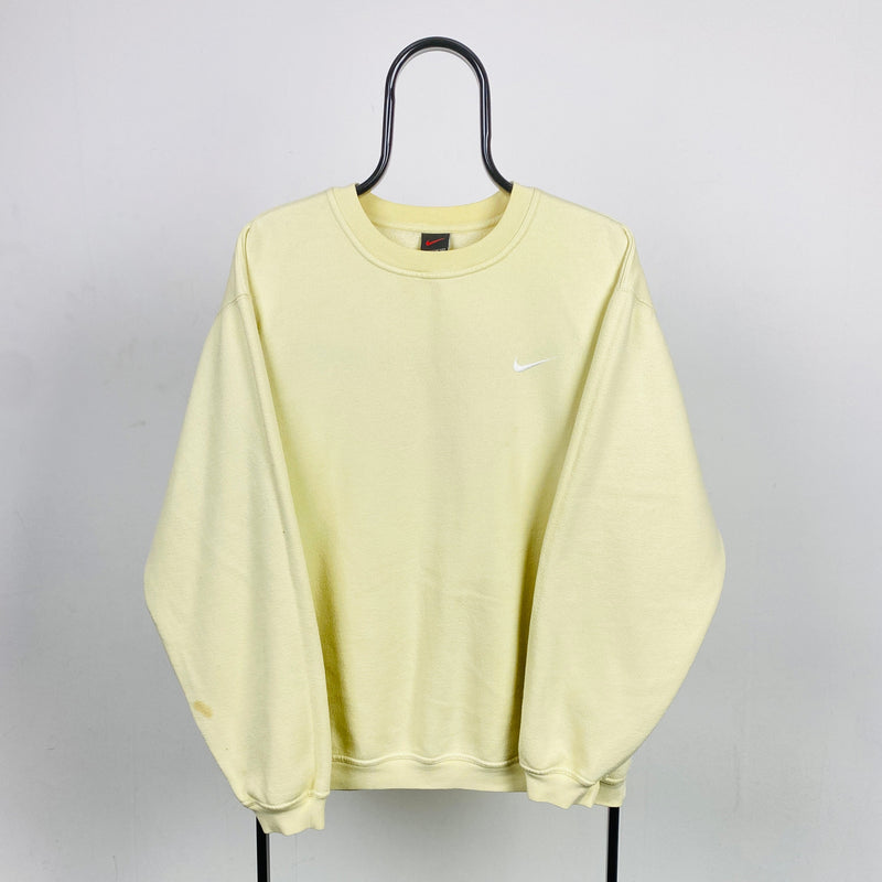 Vintage Nike Sweatshirt Pale Yellow XL