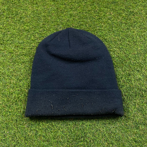 Vintage Nike Swoosh Beanie Hat Blue