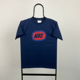 Vintage Nike Scribble T-Shirt Blue XS