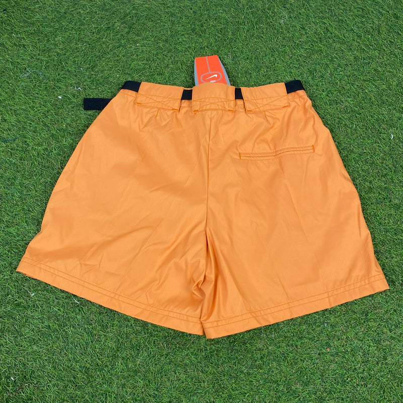 Vintage Nike Belted Shorts Orange XS