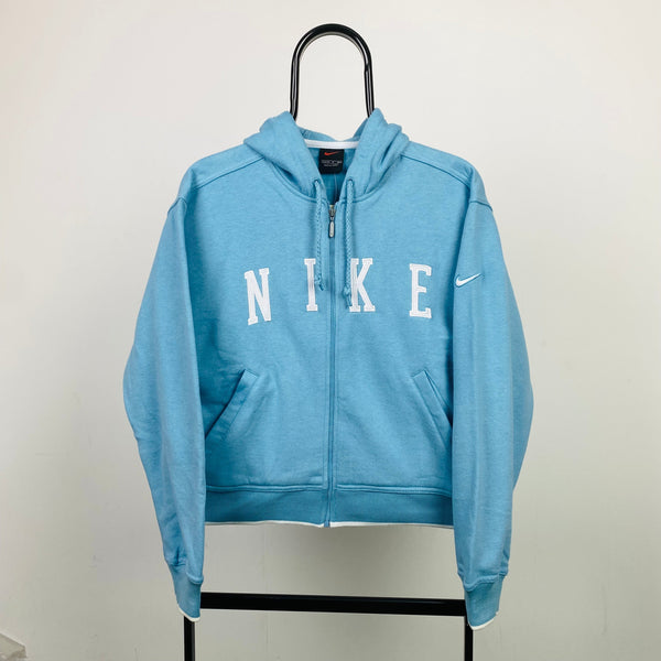 Vintage Nike Zip Hoodie Blue Large