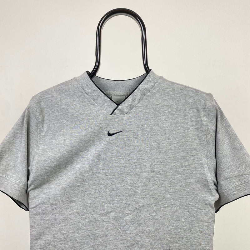 Vintage Nike Centre Swoosh T-Shirt Grey XS