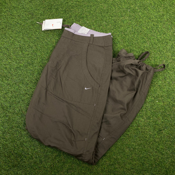 Vintage Nike Parachute Joggers Brown Small