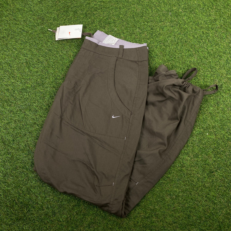 Vintage Nike Parachute Joggers Brown Small