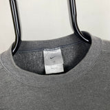 Vintage Nike Heavyweight Sweatshirt Grey Medium