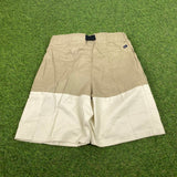 Vintage Nike Belted Cargo Shorts Brown Small