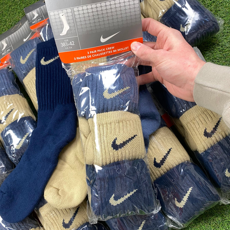 Vintage Nike Socks 3 Pack Brown